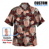 Clan Ainslie Tartan Custom Face Hawaiian Shirt – Unisex Gift for Family Members, Summer Party TX59 Ainslie Tartan Tartan Hawaii Shirt